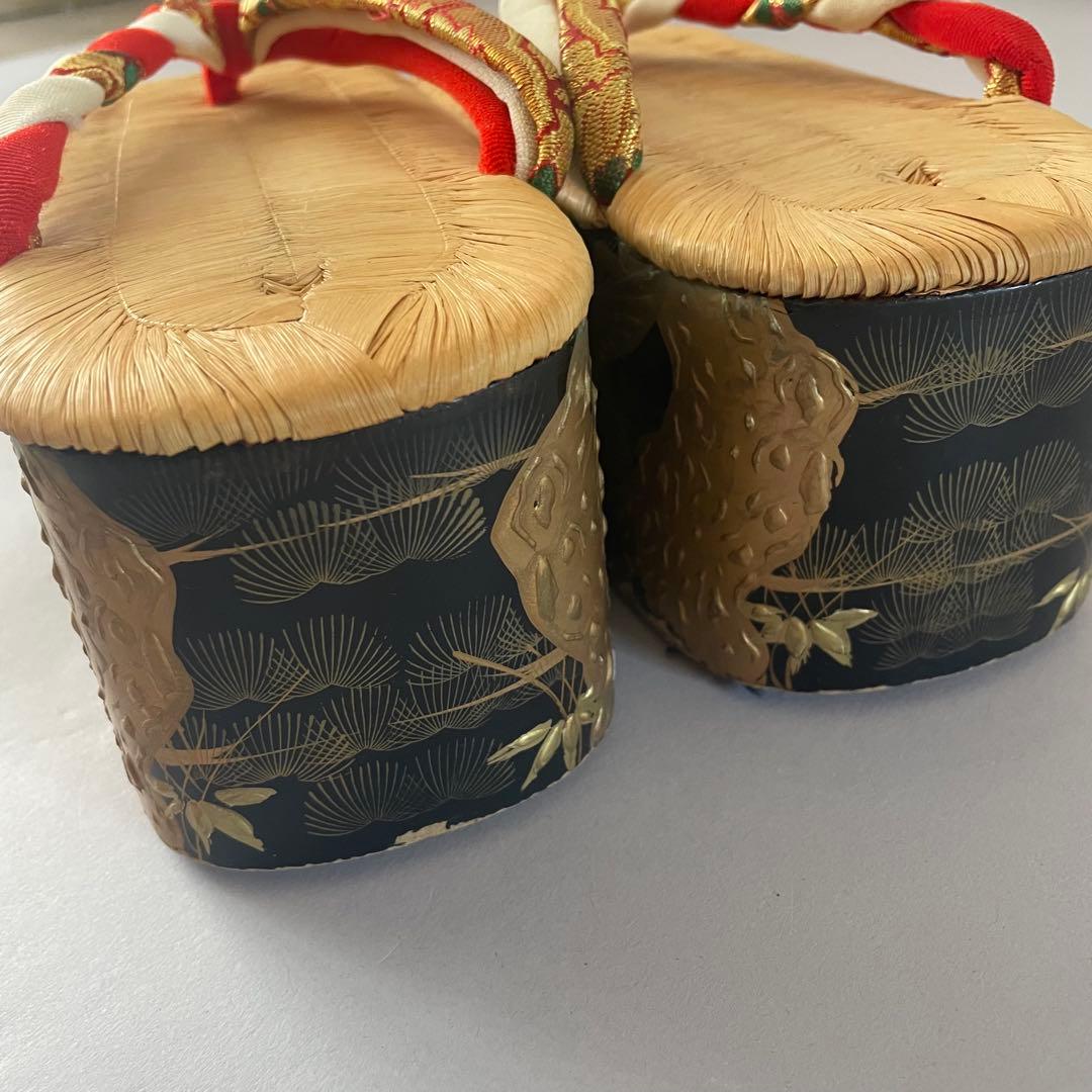 七五三　7歳　アンティークお着物セット　アンティークぽっくり下駄