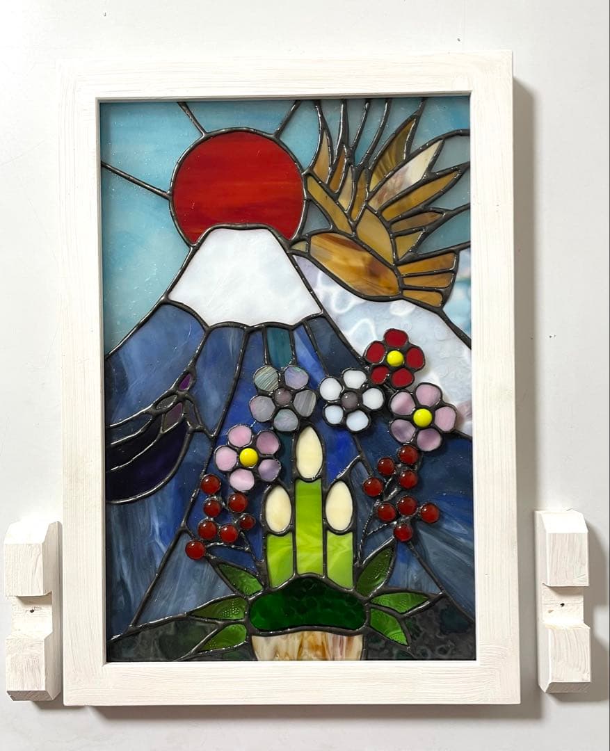 ステンドグラスパネル【お正月】