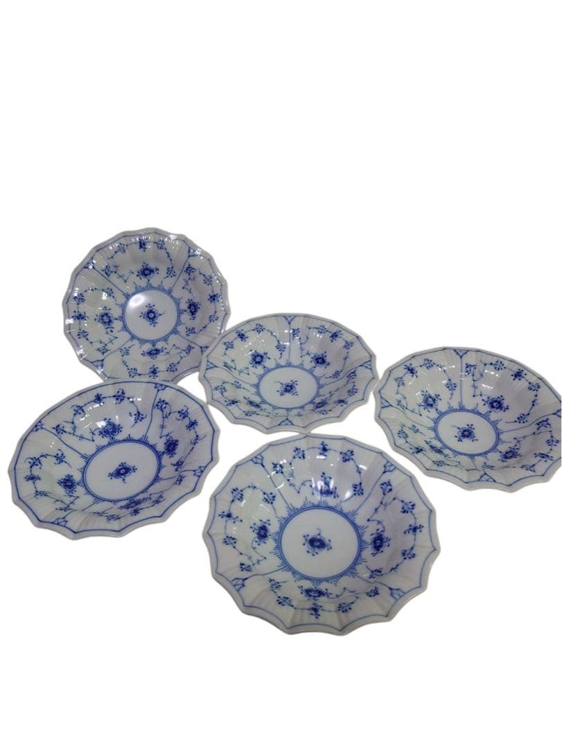 ロイヤルコペンハーゲン ブルーフルーテッド シェルディッシュ5枚セット