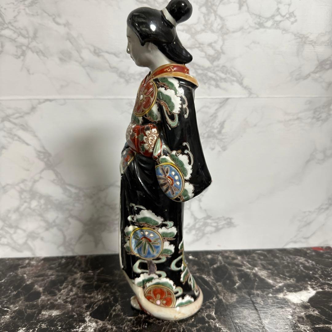 江戸時代、元禄柿右衛門様式、古伊万里、極上、細工、美人人形。