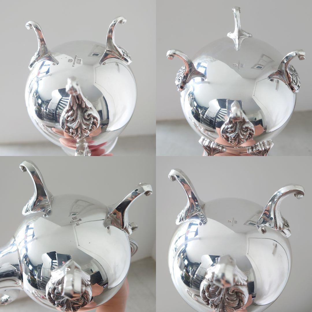 美品 クリストフル マルリー コーヒー ティー シュガー ミルク ポット 4点