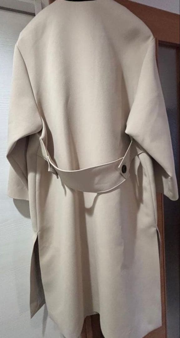 ADORE アドーアコート　ノーカラー／クリームベージュ　サイズ36