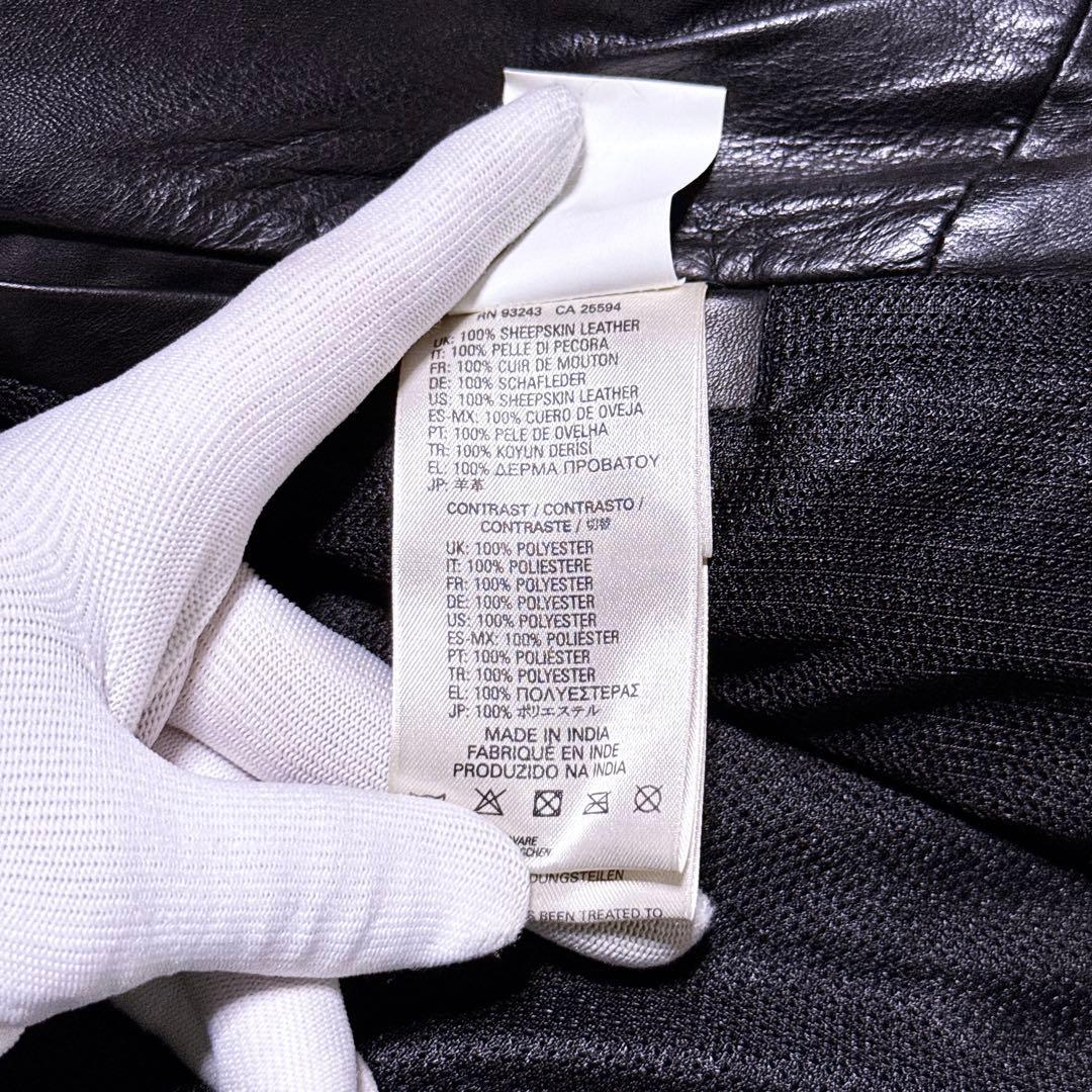 【未使用級】ディーゼル ライダース ラムレザー レザージャケット ブラック M