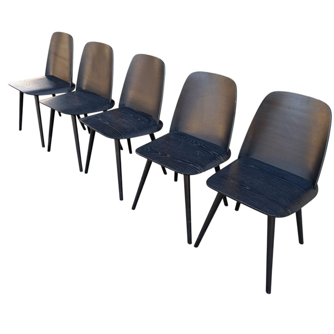 美品 muuto ムート Nerd Chair ナードチェア オーク 2脚 黒②