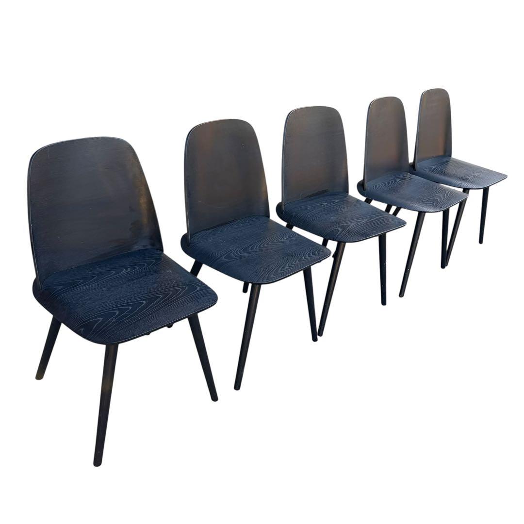 美品 muuto ムート Nerd Chair ナードチェア オーク 2脚 黒②