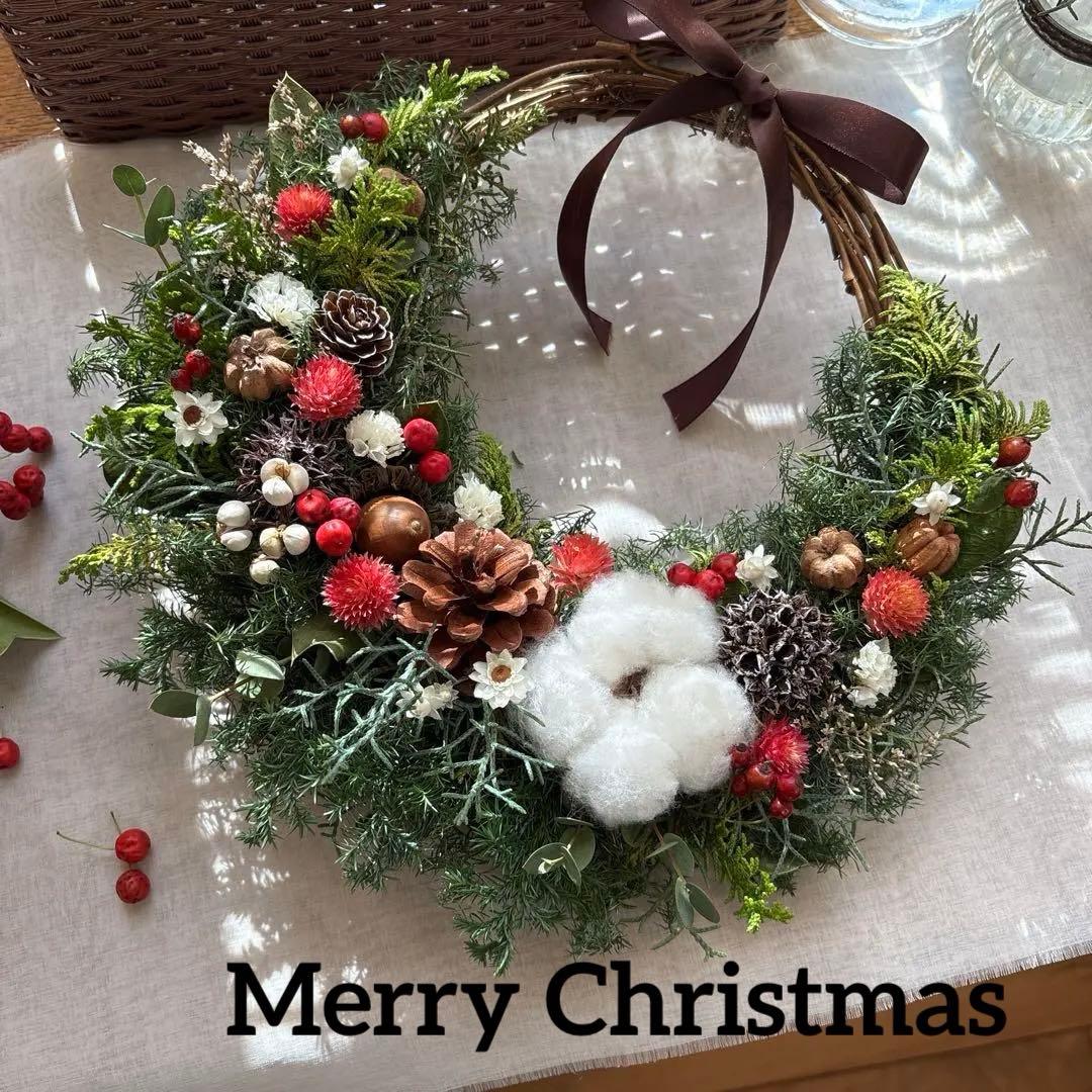 ＊Natural＊クリスマスリース☆ドライフラワーリース