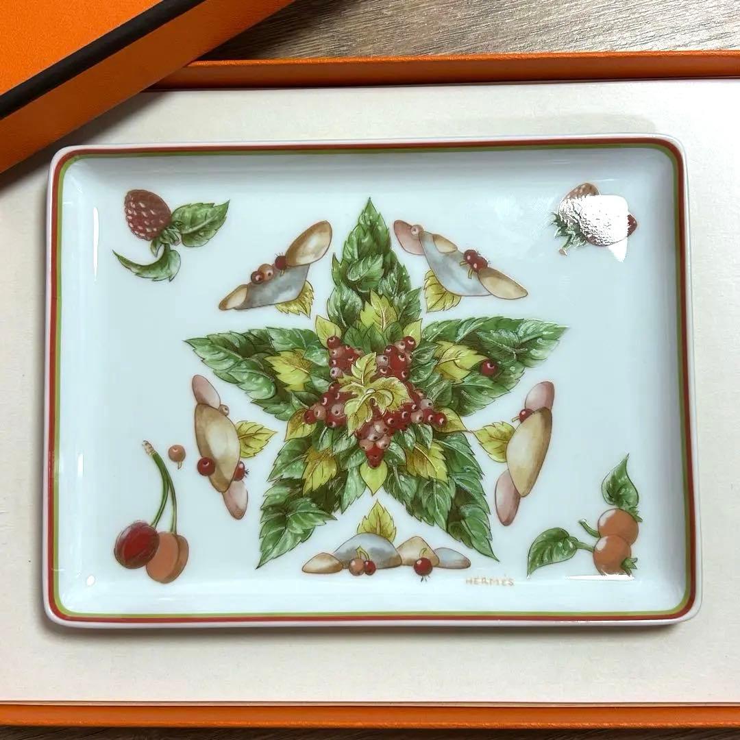 【元箱　未使用】HERMES エルメス　ピタゴラスの庭　スクエアプレート