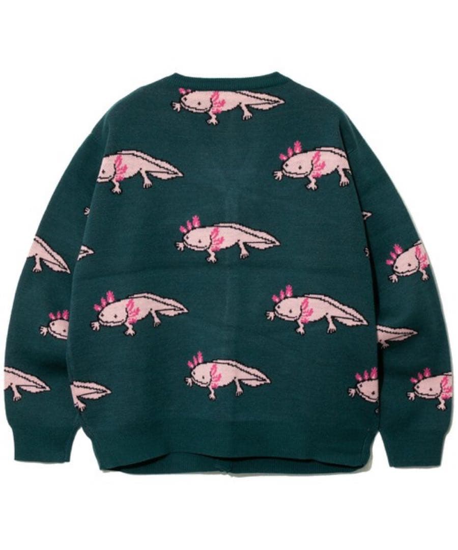 ゴースローキャラバン / ウーパールーパー ジャガードニットカーディガン