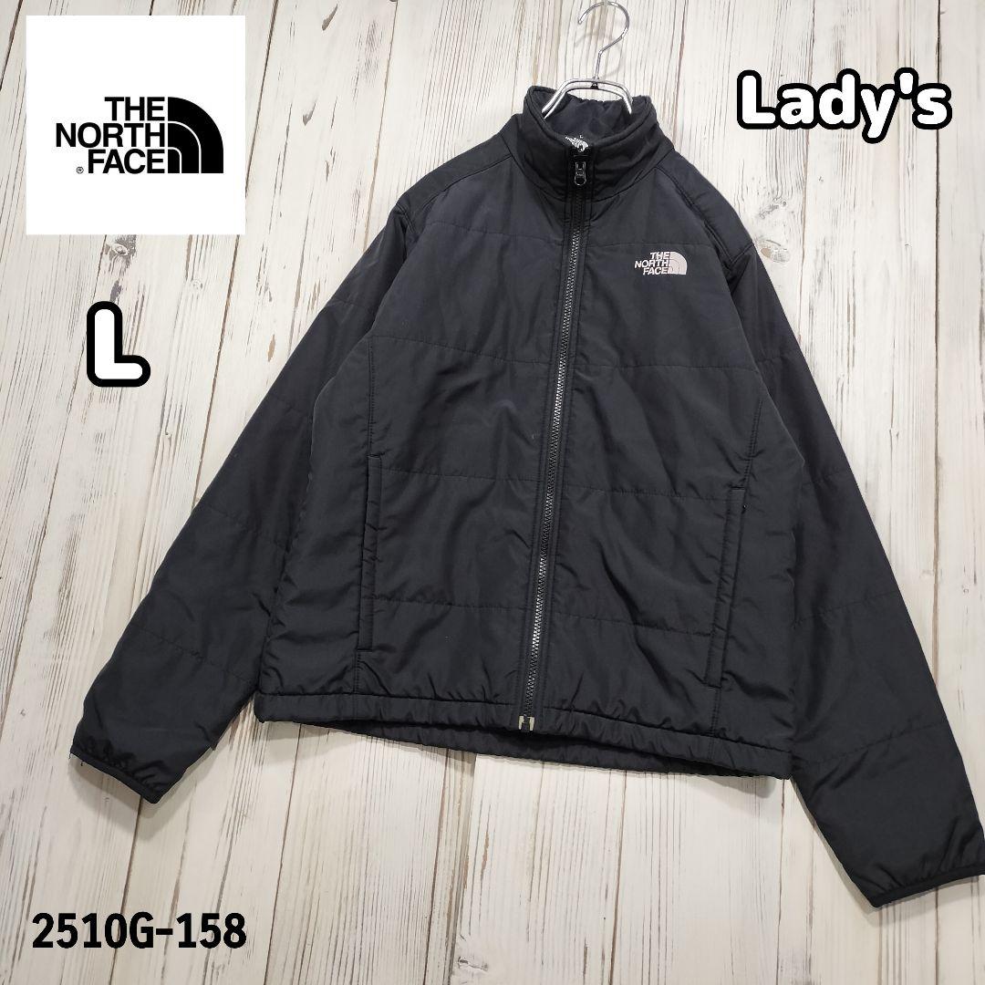 ✩ノースフェイス✩刺繍ロゴライトダウンジャケット　レディースL ブラック
