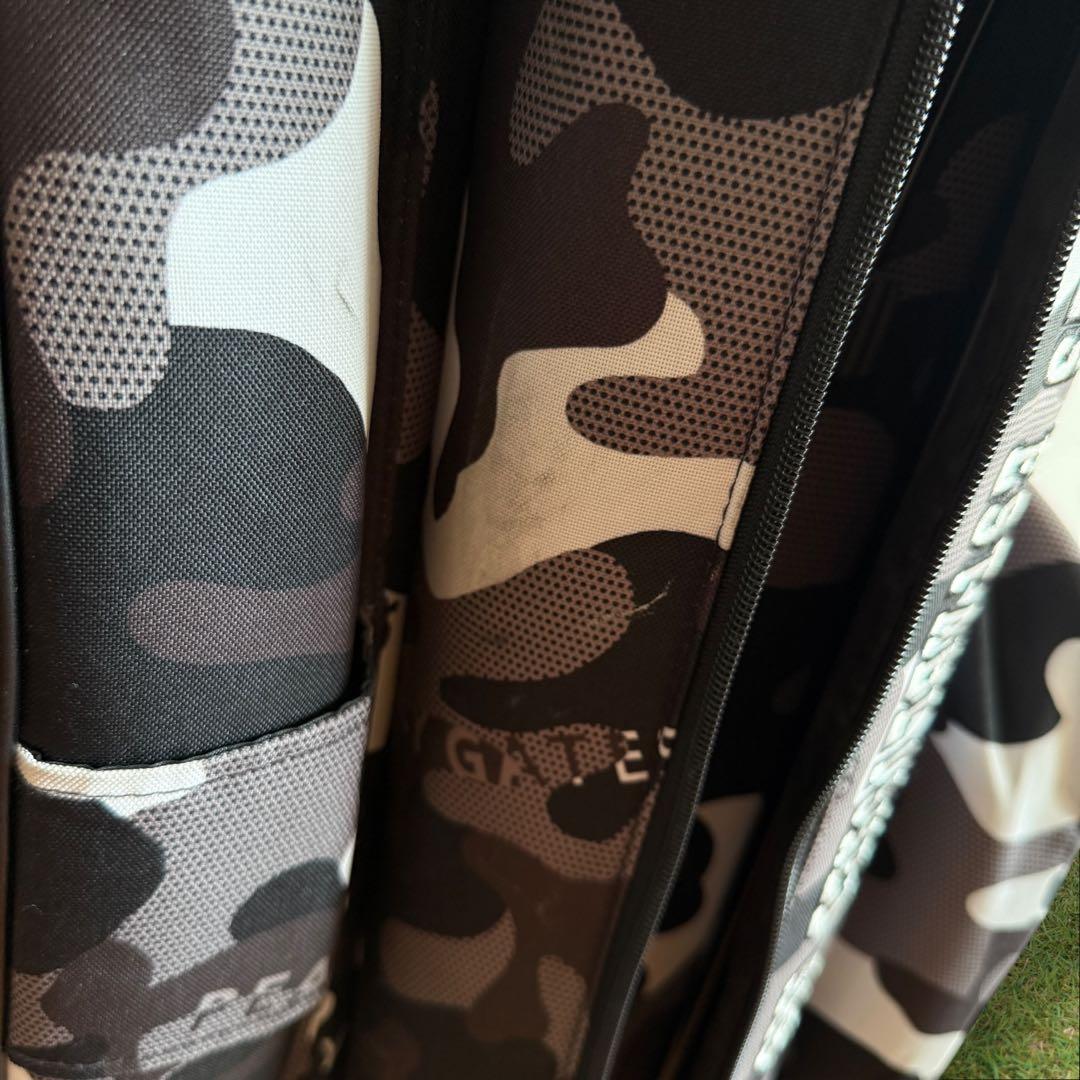 パーリーゲイツ　キャディバッグ　迷彩　カモ柄　ショルダー式　スタンド式　軽量