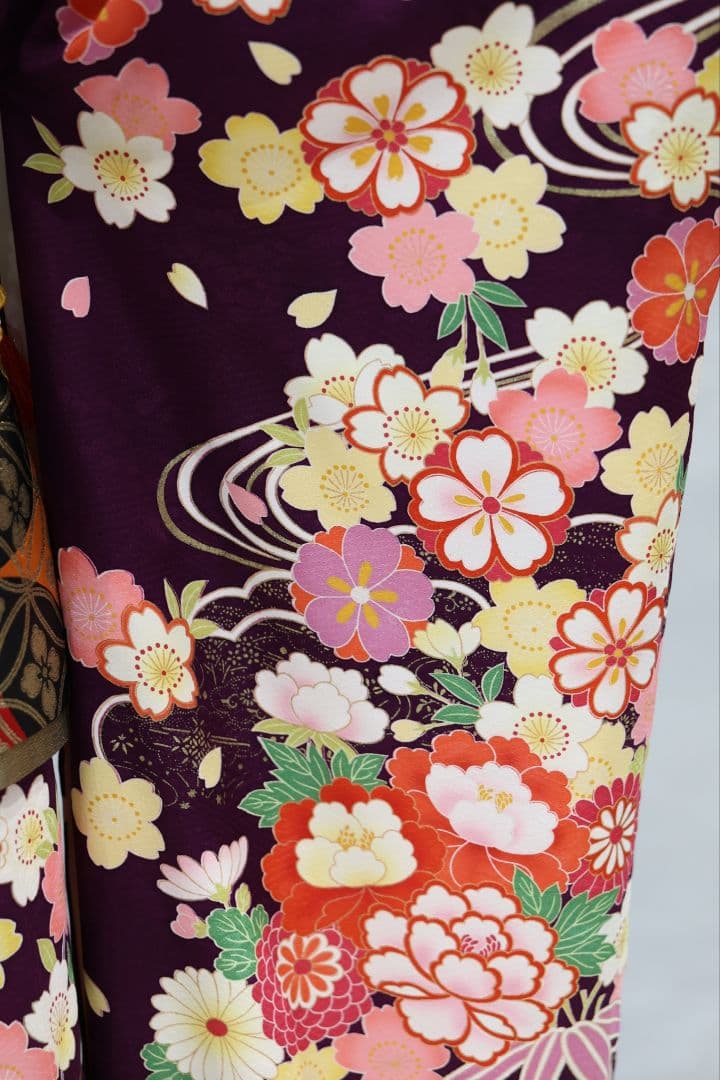 【成人式】紫色正絹振袖 フルセット｜30万円クラス相当｜一点もの