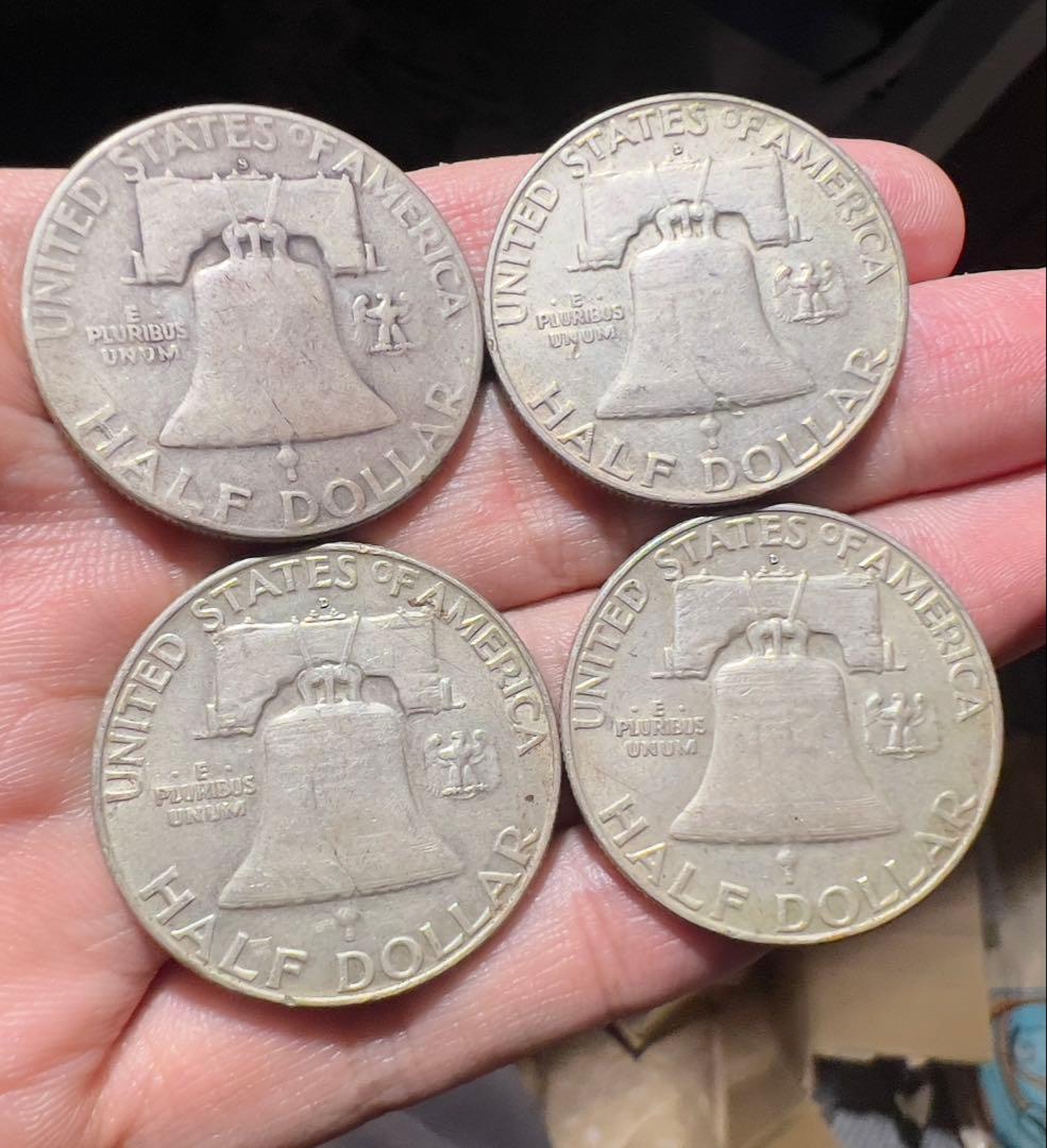 アメリカ　50セント　銀貨　USA まとめ4枚　外国　まとめ買い大歓迎