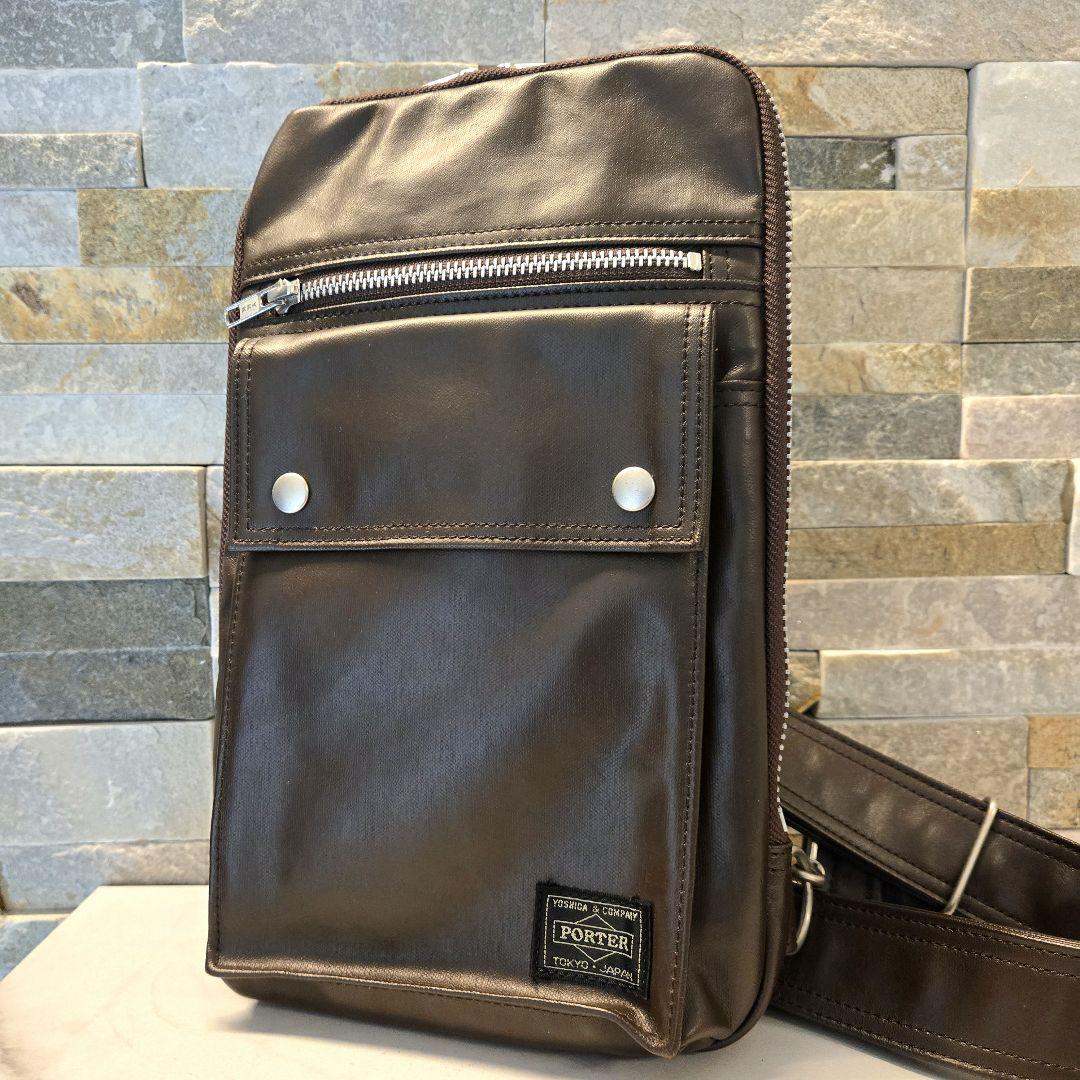 未使用美品　PORTER　ポーター　フリースタイル　ボディバッグ　ワンショルダー