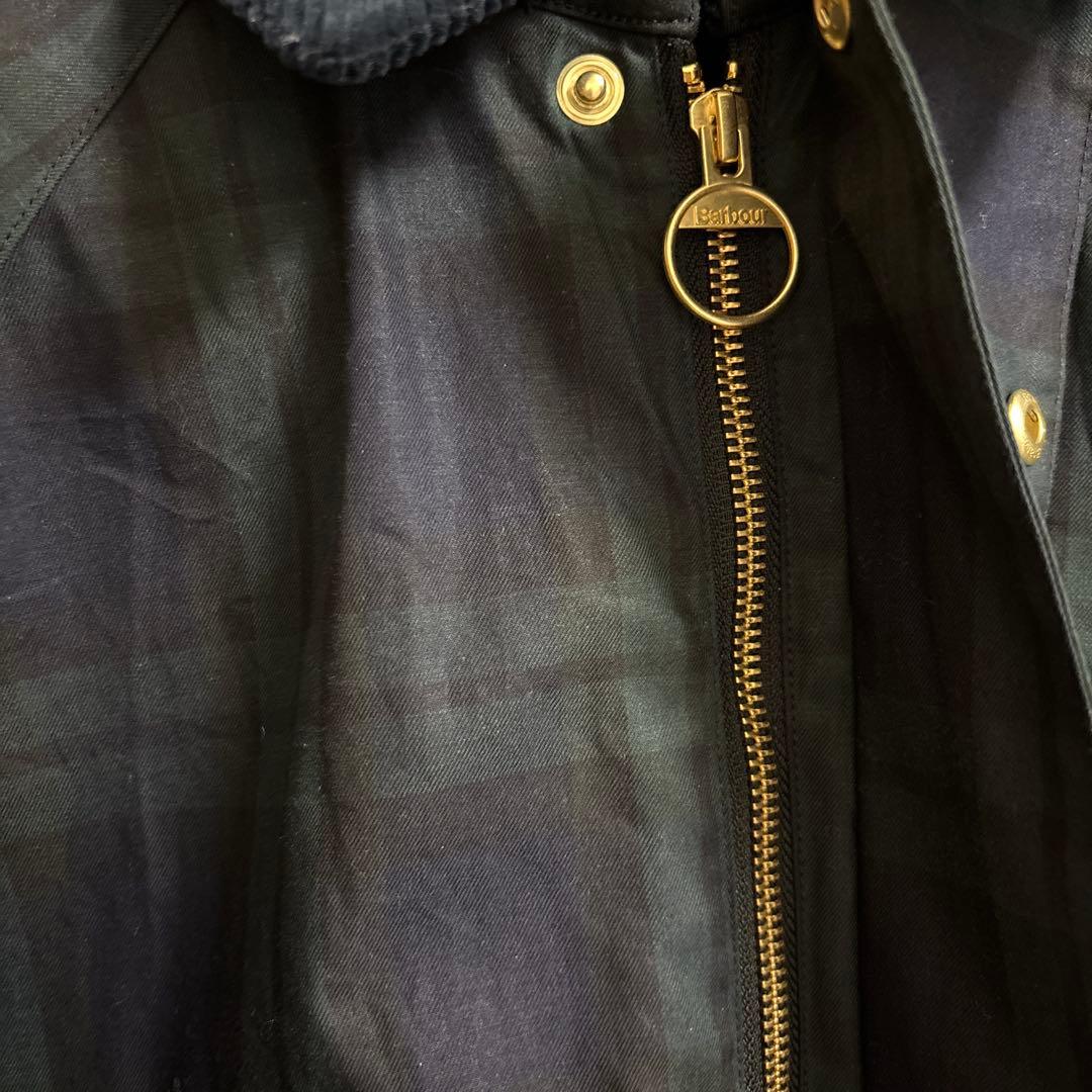ビームスボーイ別注　Barbour ロングコート　ブラックウォッチ