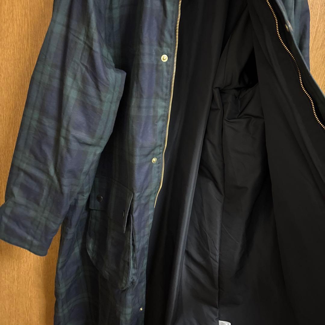 ビームスボーイ別注　Barbour ロングコート　ブラックウォッチ