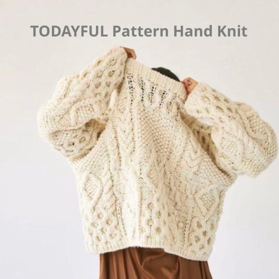 todayful❗️アイボリー ケーブルニット セーター 長袖