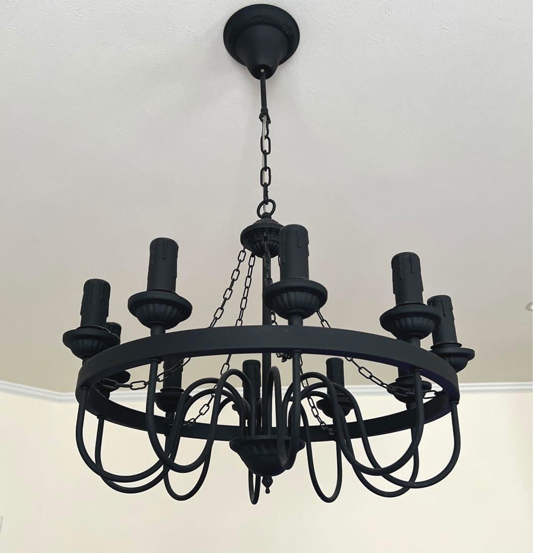 アイアン　シャンデリア　10灯　廃盤品　天井照明
