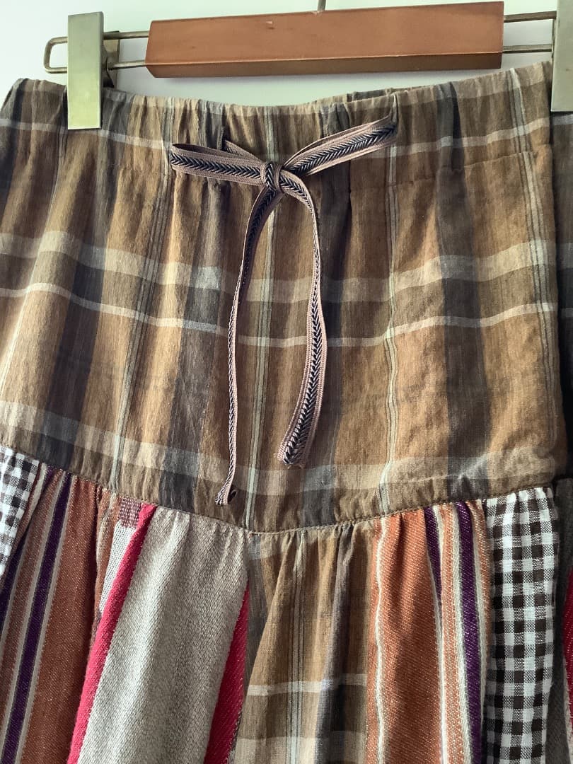 キャピタル　ブラウン系パッチワーク　キュロット新品