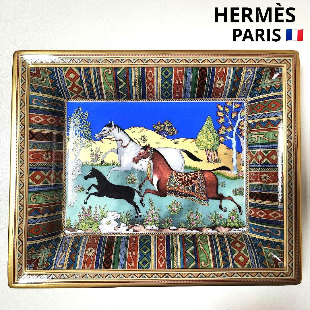 HERMES エルメス シュヴァルドリアン ヴィドゥポッシュ スクエアプレート馬