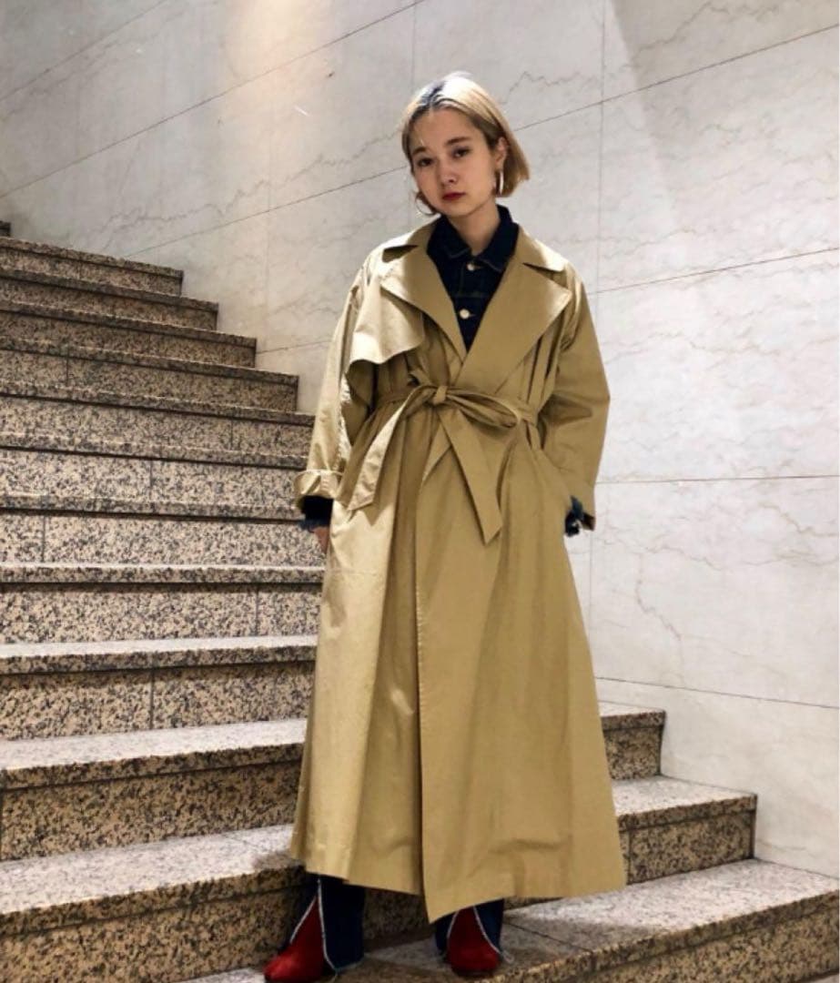 RayBEAMS ビームス　ビッグシルエットラップコート　トレンチコート