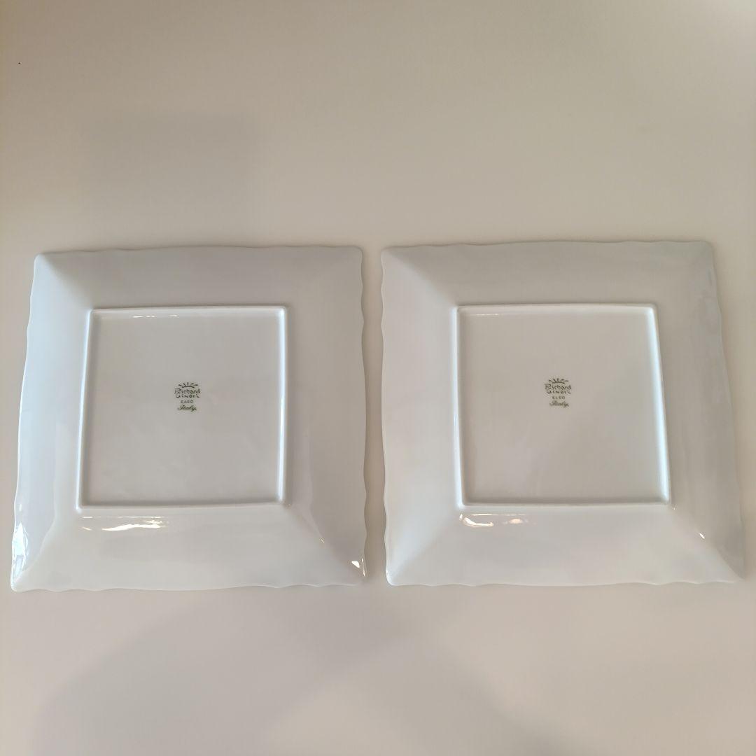 ジノリ ベッキオホワイト22cm スクエア型皿 4枚＋難あり1枚セット