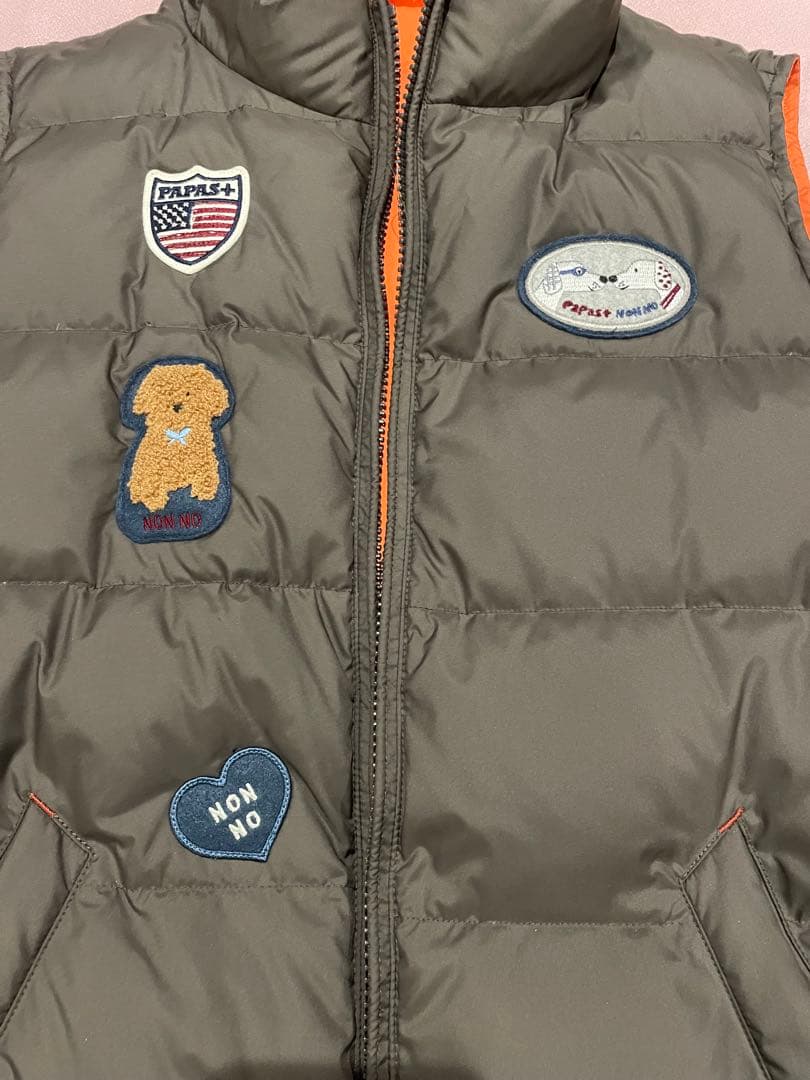 ダウンベスト ブラウン