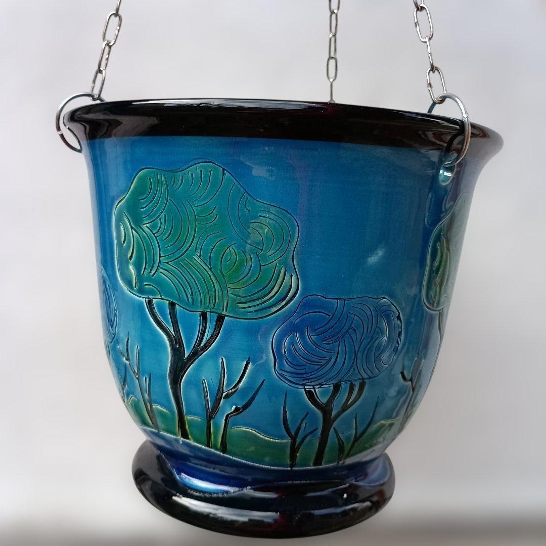 ドマン　イタリア製　吊り下げ式　鉢　植木鉢