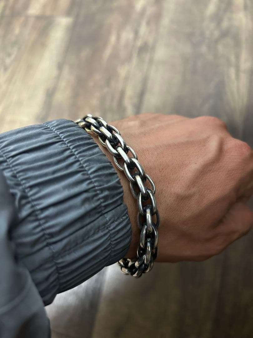 り*ん様 ヴィンテージ 925 メキシカン　ブレスレット　 64g 重厚感