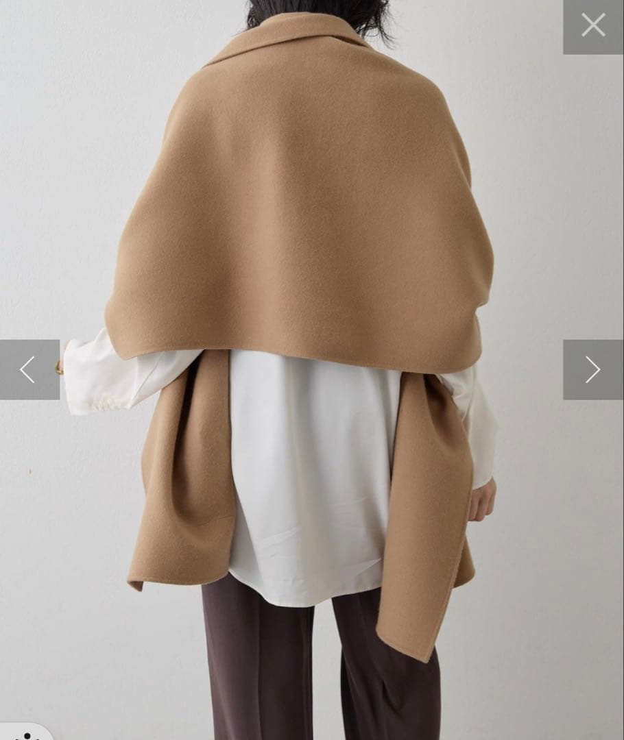 2025AW★ウィムガゼット リバーケープ キャメル　マフラー ストール