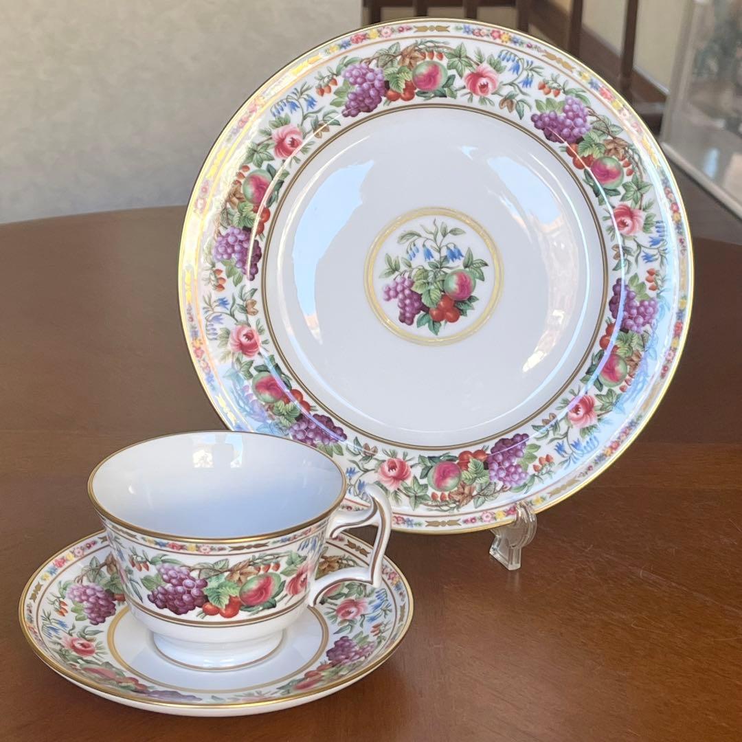 【レア美品】英国製　スポード ★プロバンス★フルーツリム　トリオ