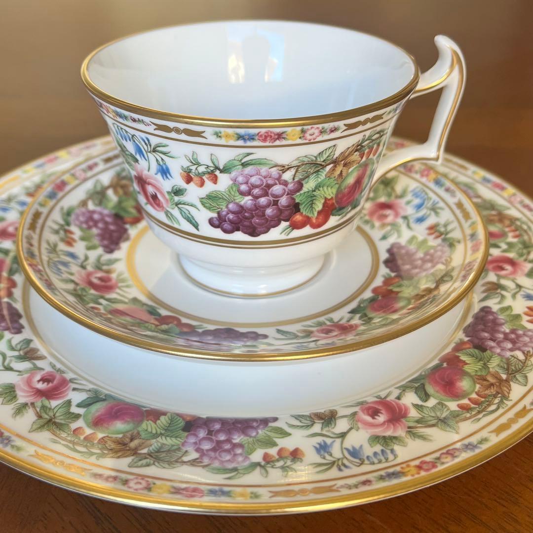 【レア美品】英国製　スポード ★プロバンス★フルーツリム　トリオ