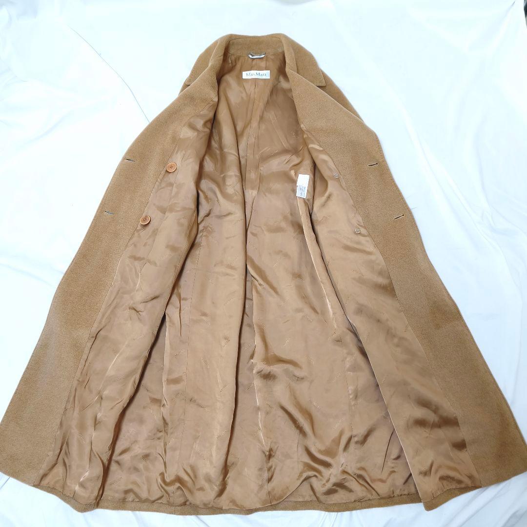 美品✨マックスマーラ 白タグ キャメル100% アイコンベルテッドコート