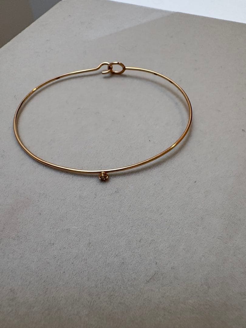 アガット（agate)10K ダイヤモンドブレスレットバングル