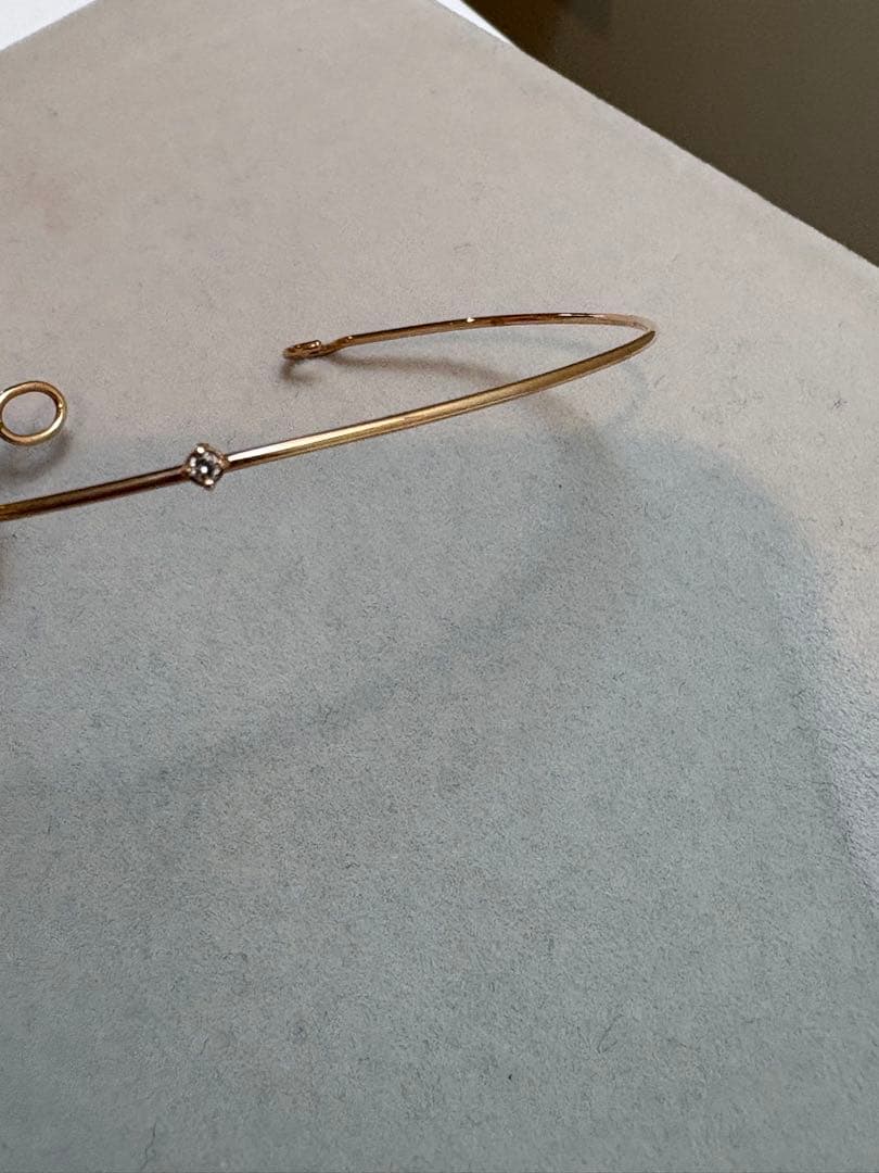 アガット（agate)10K ダイヤモンドブレスレットバングル