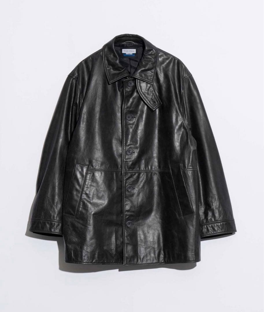 今週限定価格❗️メゾンスペシャル　バッファローレザードレスオーバーカーコート