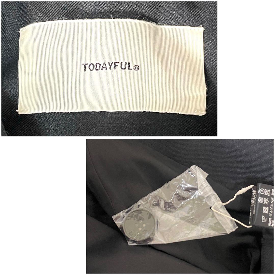 【未使用級】トゥデイフル 24SS ツイルトレンチコート 36 ネイビー