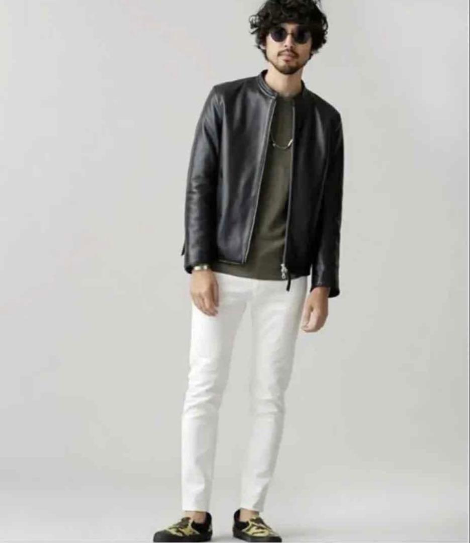 ナノユニバース/レザージャケット/シングルライダース/ブラック/L ロンハーマン