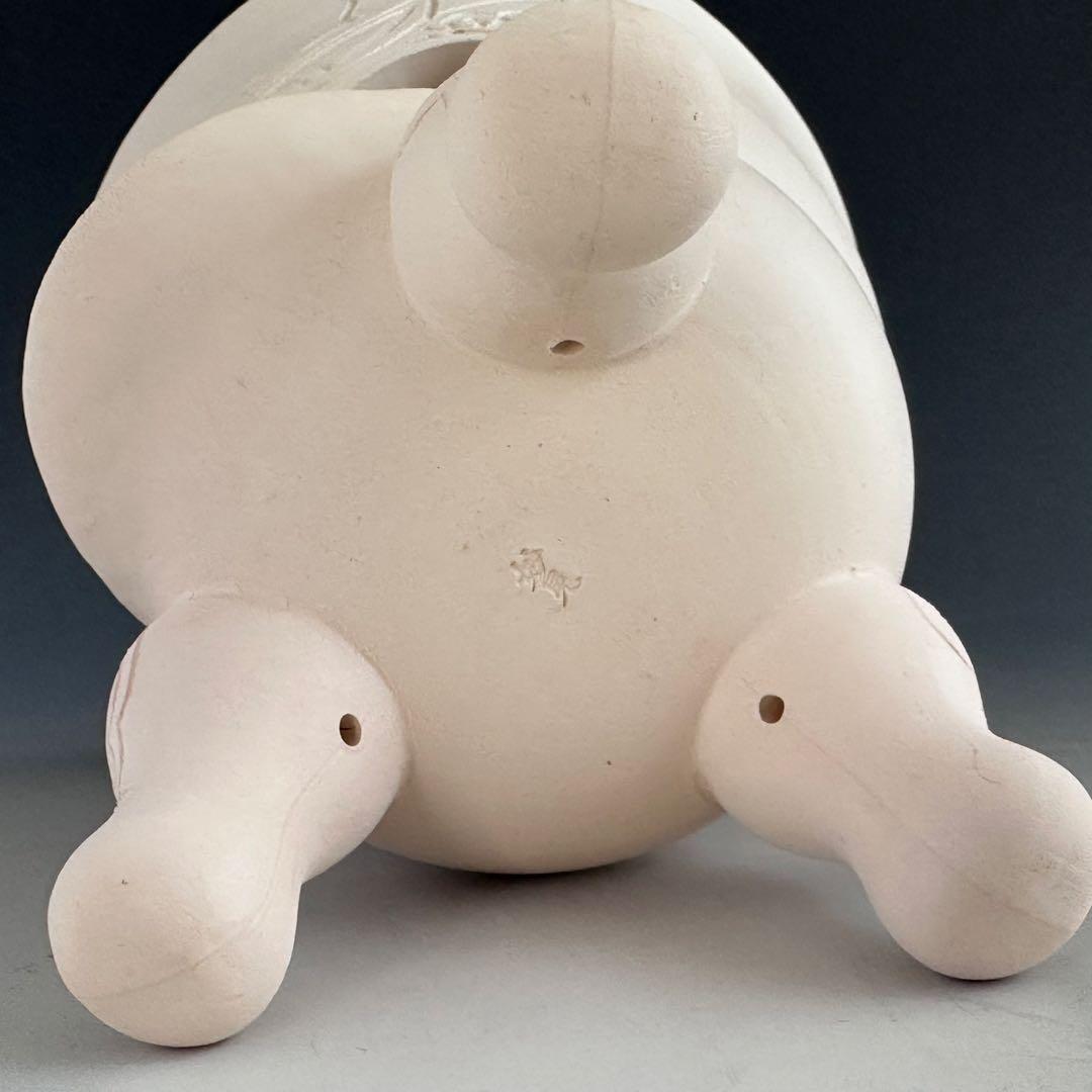 煎茶道具　白泥　木米写　鬼面　涼炉　平安　妙見窯　共箱　台付　湯沸かし　煎茶器