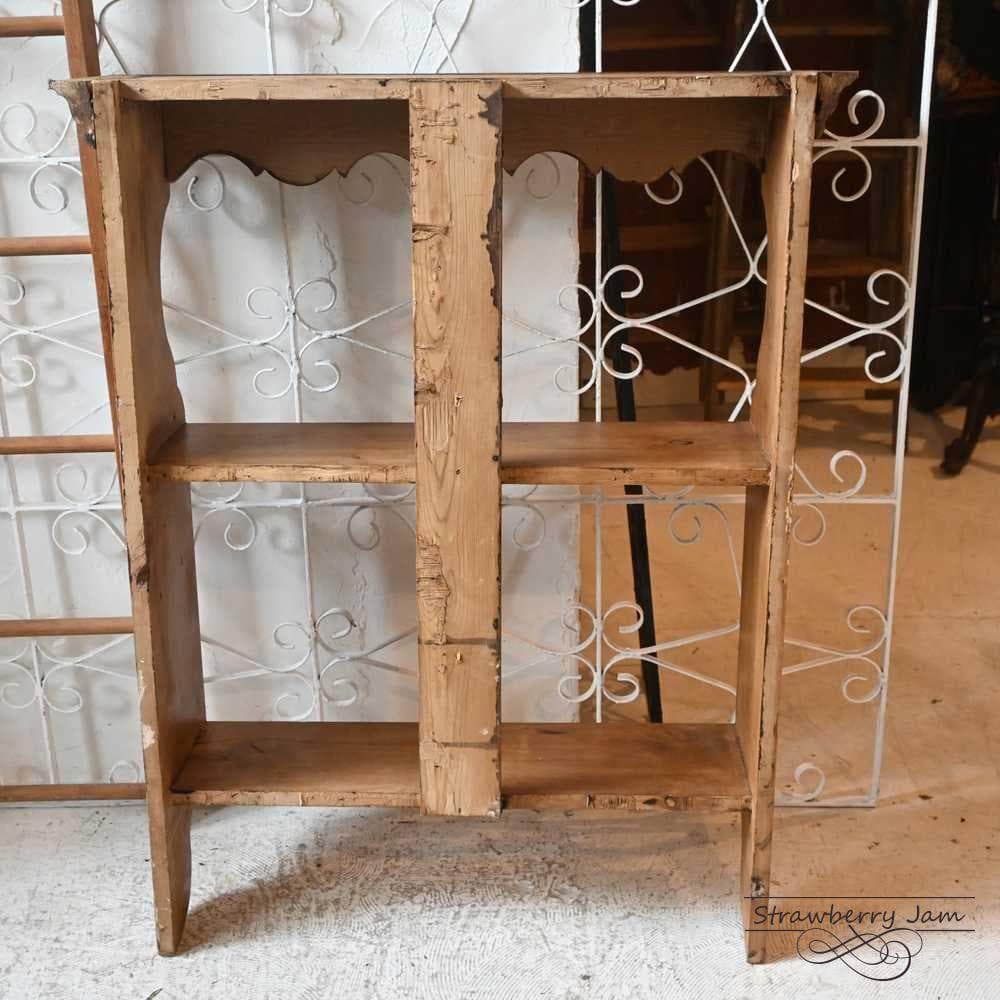 L3705-257 英国アンティーク パイン シェルフ 食器棚 棚 本棚 壁掛け