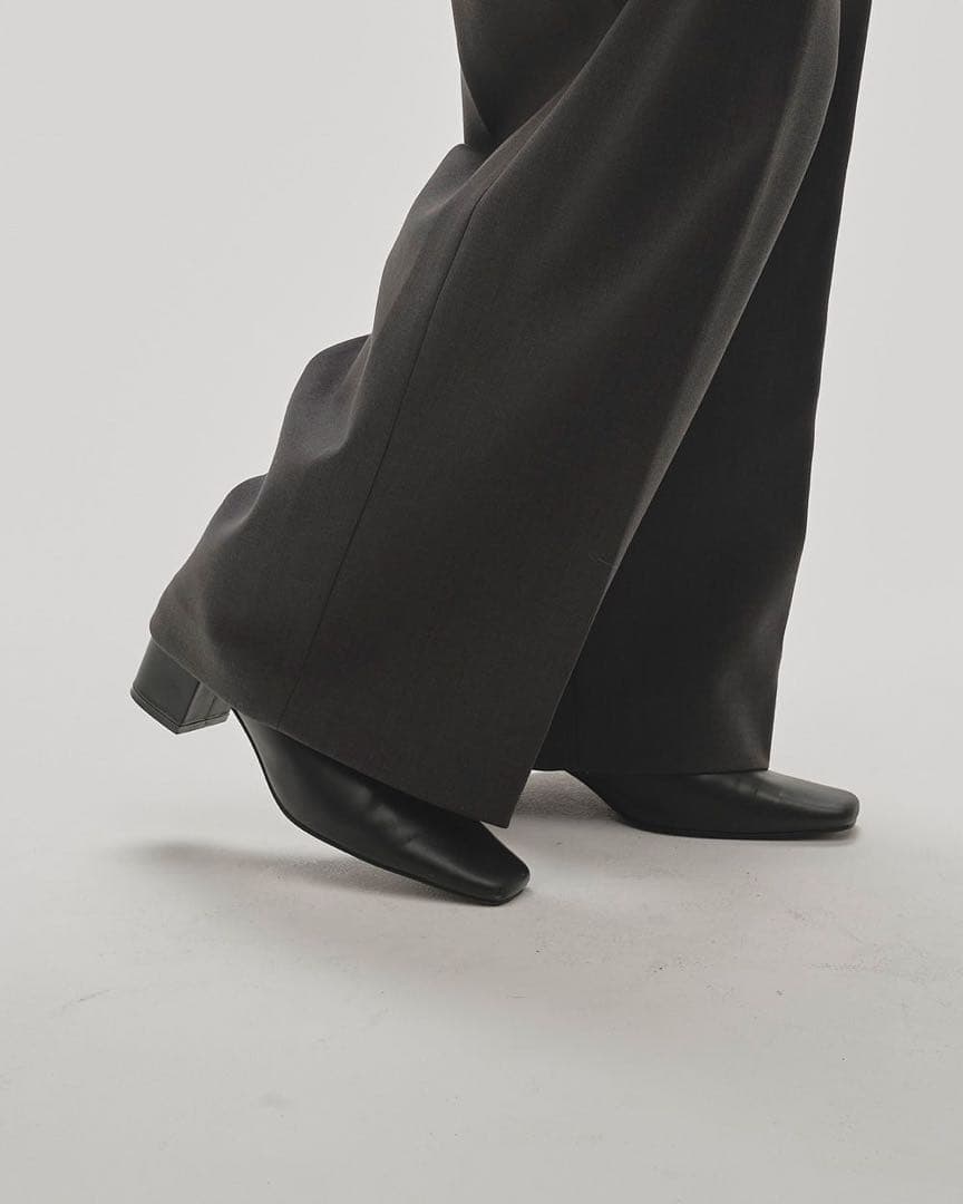 靴 Squaretoe Leather Sabot 12521020