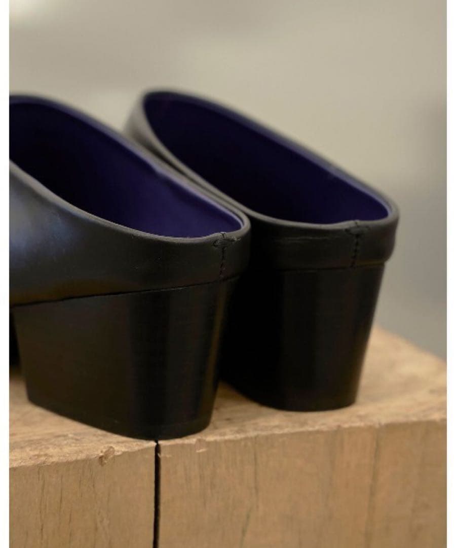 靴 Squaretoe Leather Sabot 12521020