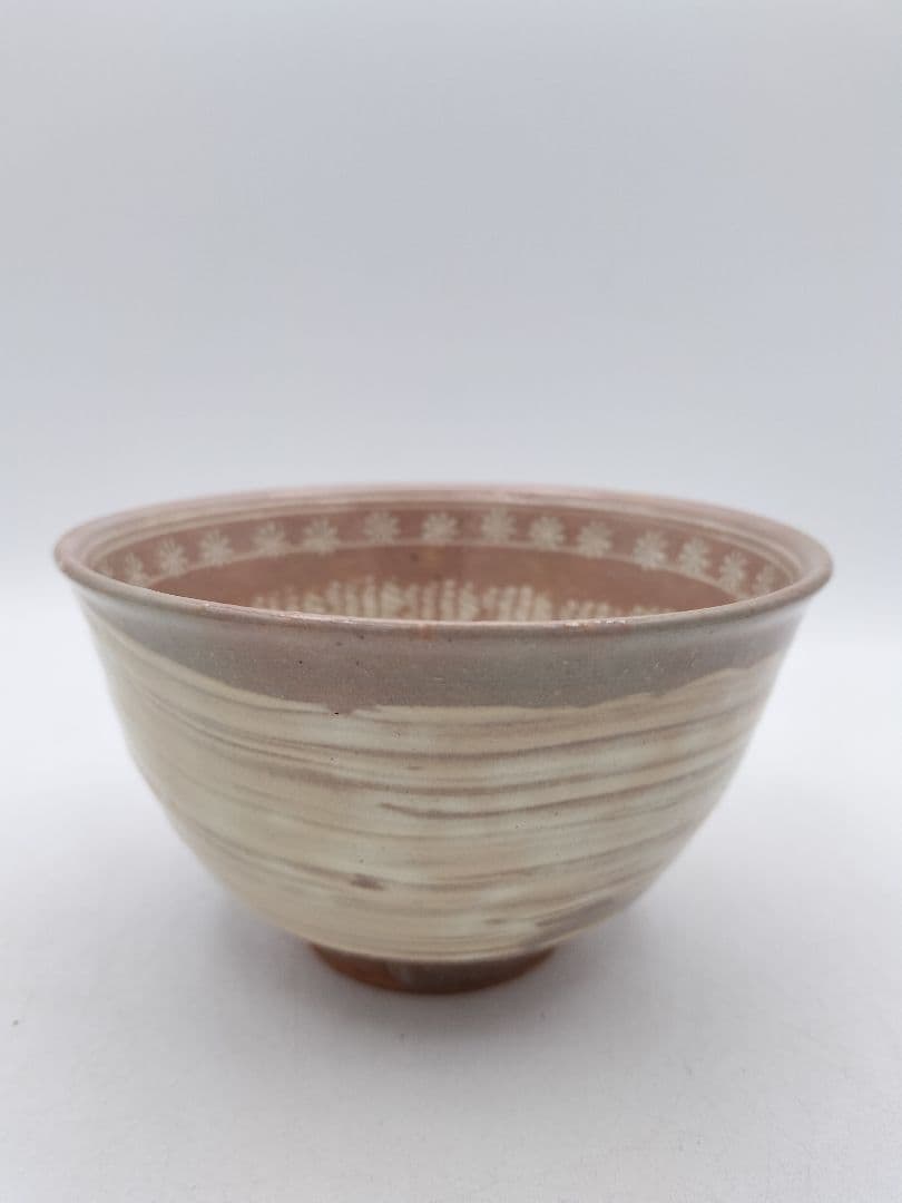 c859 数茶碗 暦手三島 外刷毛目　加藤春永 10客 木箱 茶道具 古物