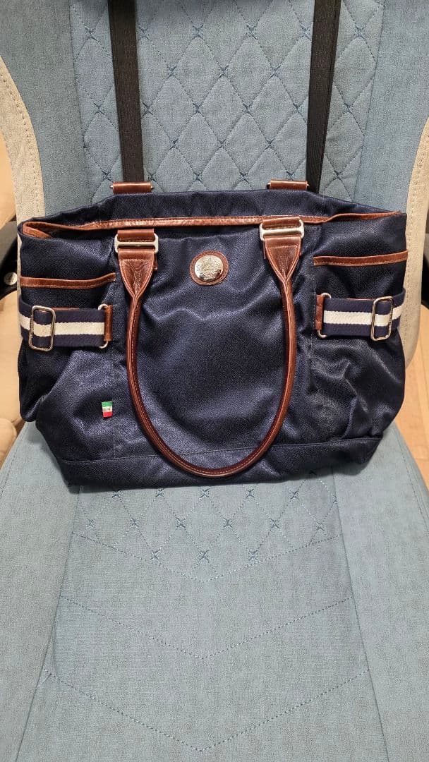 Orobianco トートバッグ ネイビー/ブラウン