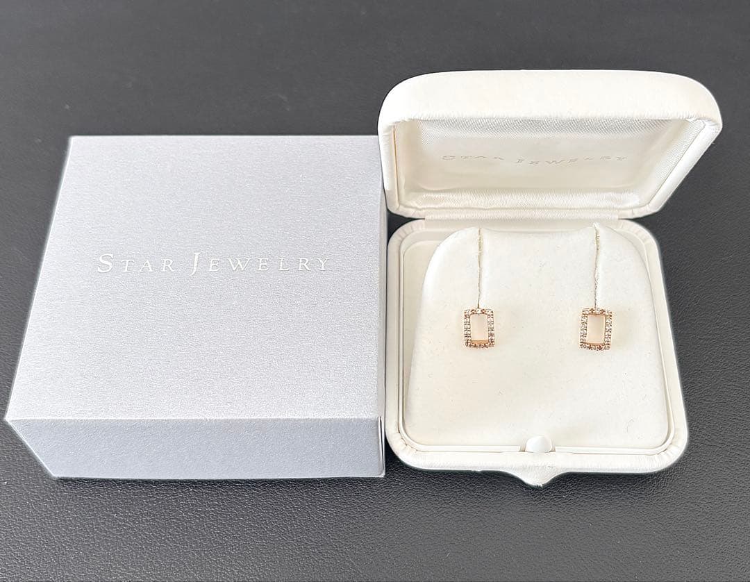 スタージュエリー スクエア　ピアス　k10 10金