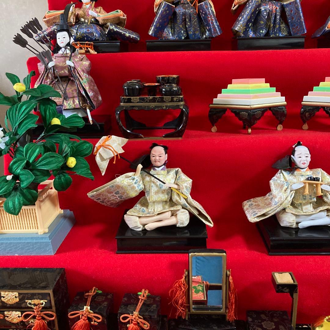 秀月 雛人形 日本人形 七段飾り 桃の節句 雛祭り セットNo.③