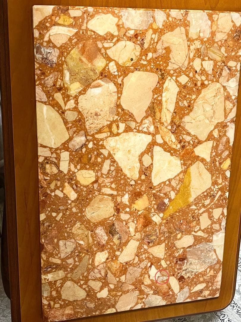 【イタリア製】 アンティーク家具 大理石調 猫脚 コンソール テーブル レトロ