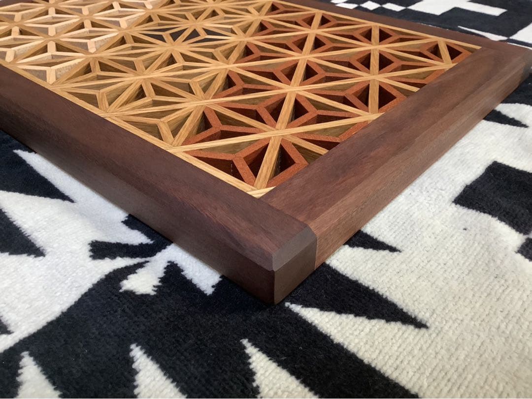 IGT天板　1ユニット　三脚用テーブル　組子細工ヘキサゴン131