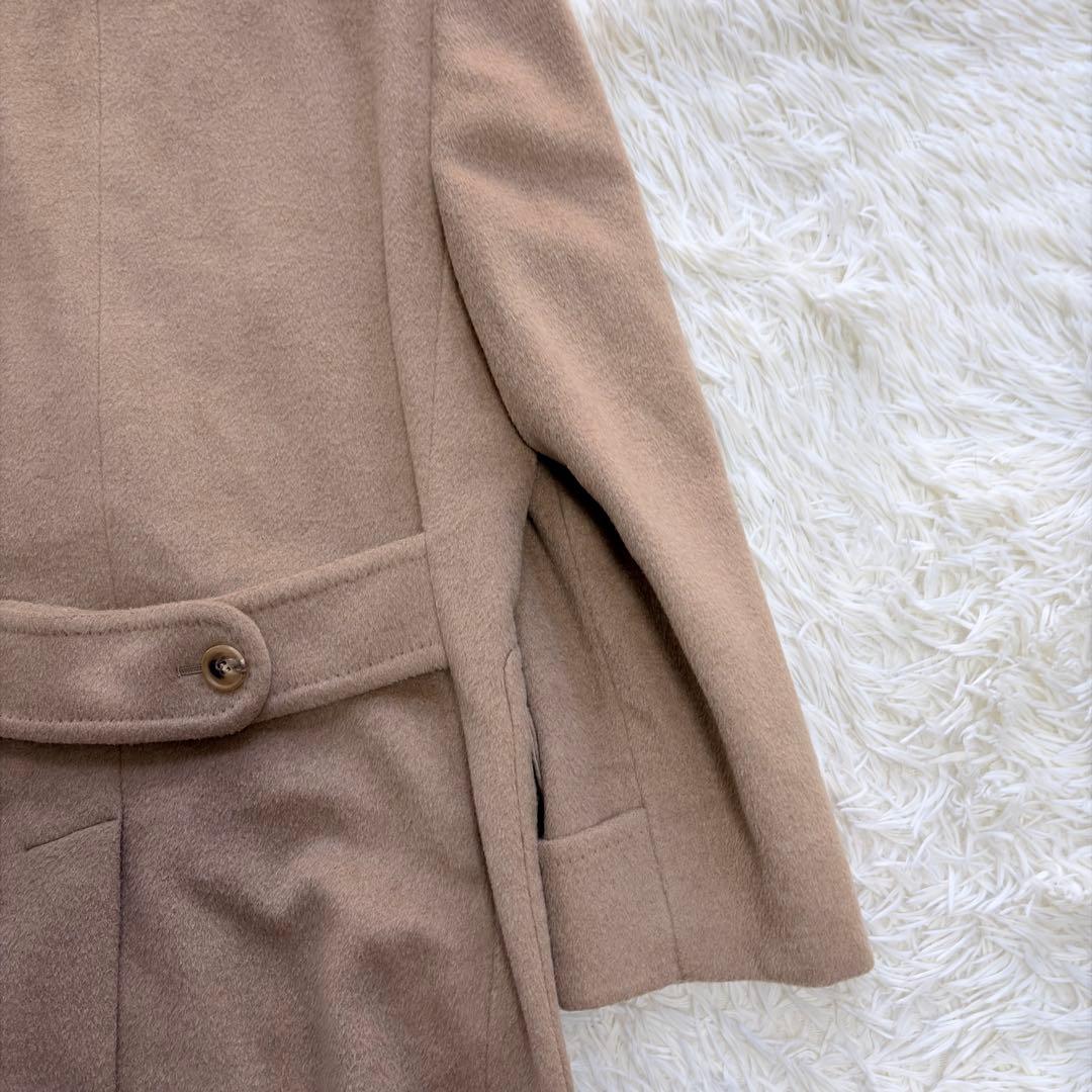 SHINANOYA チェスターコート ポロコート ダブル キャメル50% ロング