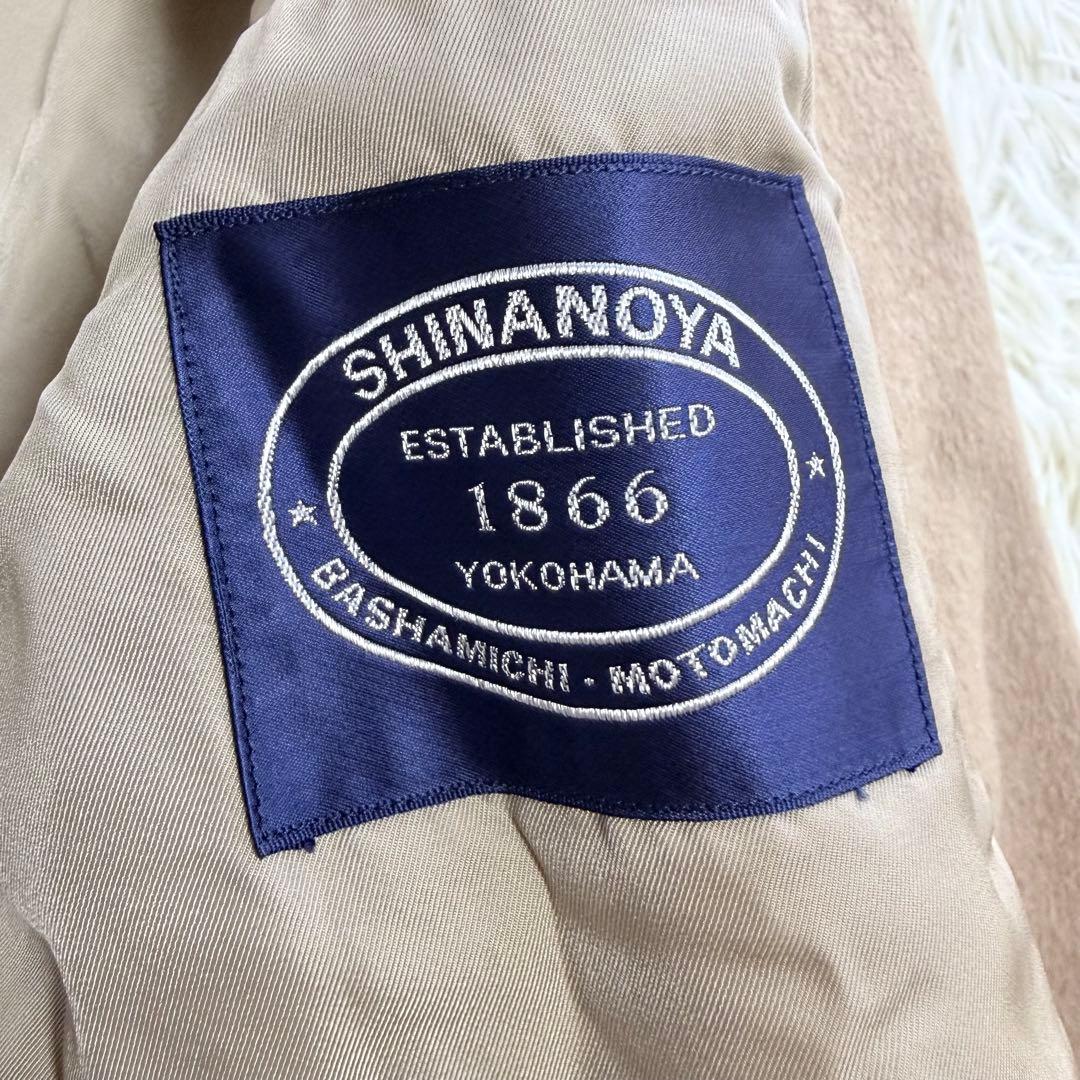 SHINANOYA チェスターコート ポロコート ダブル キャメル50% ロング