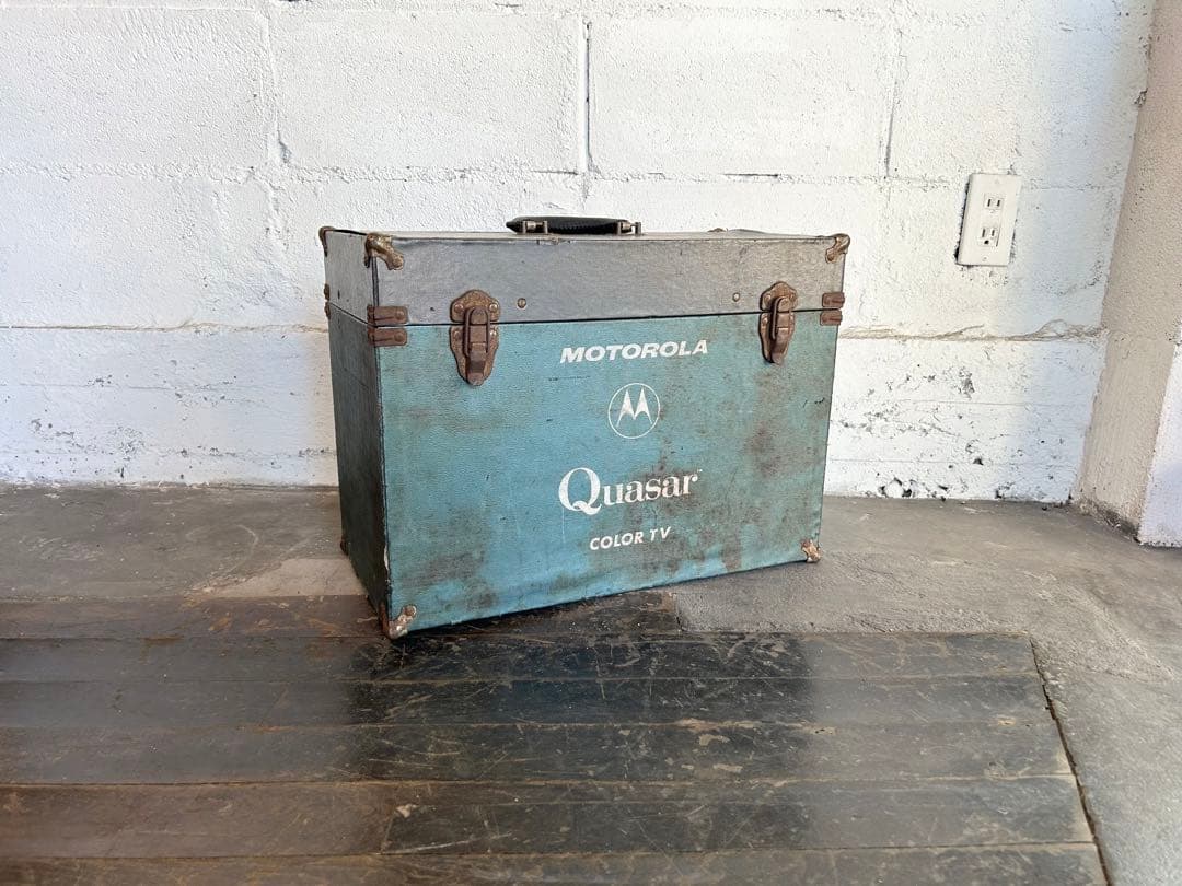 Motorola レザーボックス　工具箱　アメリカ　ビンテージ